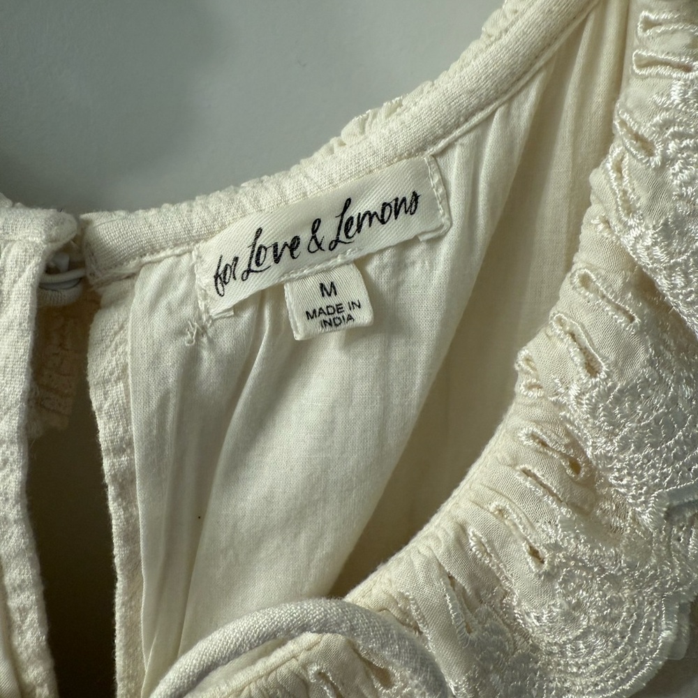 For Love And Lemons Cream Corset Midi Adelie Dress - Picture 2 of 3